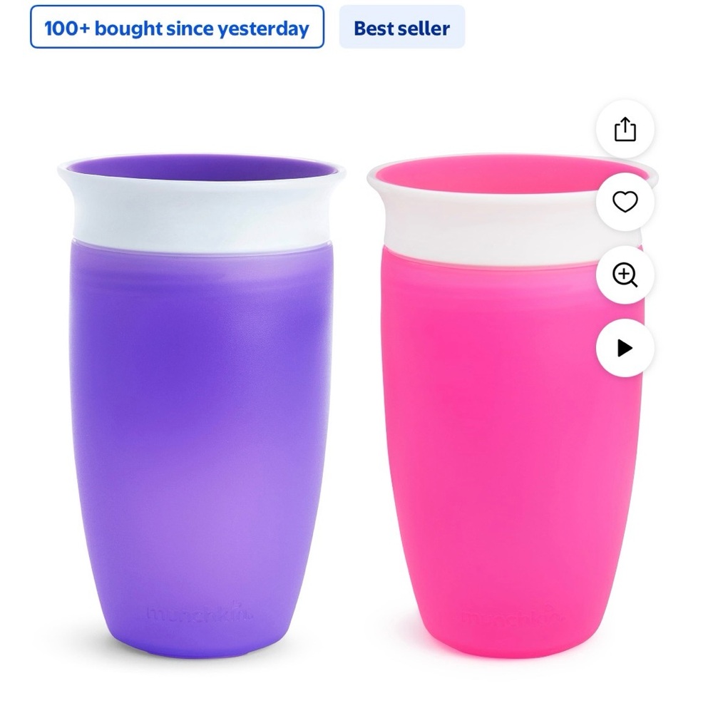 Munchkin Miracle 360 Sippy Cup (2) 10 Oz